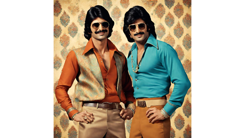 70's Bollywood Retro Fashion Men photo 2 